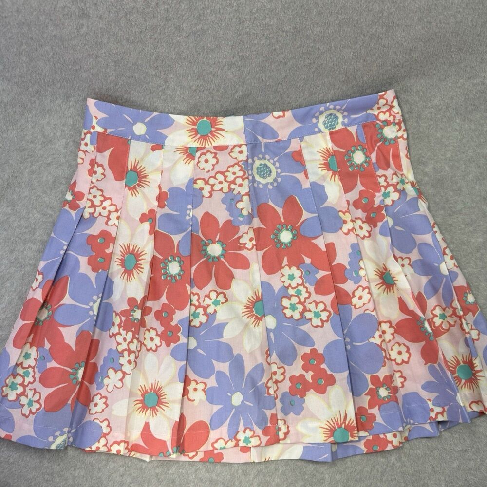 2-Cabana Crown & Ivy Skirt Women Size 14 Navy and Floral Casual Beach - Picture 9 of 15